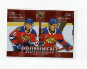 CALEB DESNOYERS '24/25 Upper Deck CHL PROMINENT COMBOS RED card #'d /125 - Foto 1 di 1