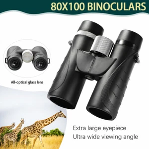 80x100 Zoom Binoculars Compact BAK4 Wide Angle View Telescope Camping Hiking - Picture 1 of 12