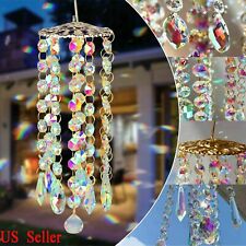 Colorful Crystal Wind Chimes Hanging Suncatcher Pendant Home Garden Decor Gifts