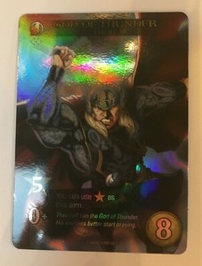 Thor God of Thunder Foil Promo Card Marvel Legendary Deck Building Game OP Prize