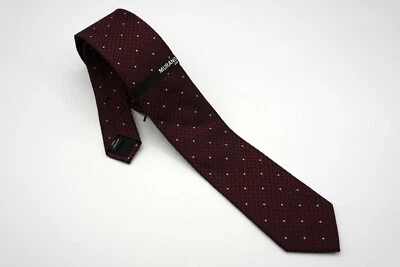 Corbata de Murano delgada de seda roja blanca negra geométrica 100 % seda nueva con etiquetas Foto 1 de 4