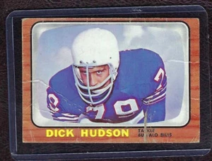 1966 Topps Football #25 Dick Hudson, Buffalo Bills, Poor - Picture 1 of 2
