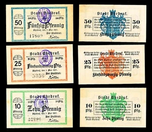 Ohrdruf Notgeld / 1917 / Set of Three Notes - WW1 Series - Bild 1 von 1