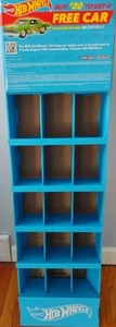 Hot Wheels Blue Cardboard Floor Display Stand With Shipping Box New Unused - Picture 1 of 8