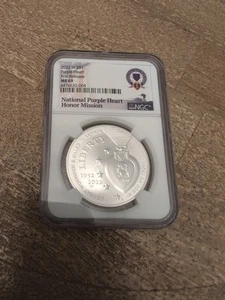 2022-W $1 National Purple Heart Hall of Honor Ngc MS69 - Picture 1 of 2