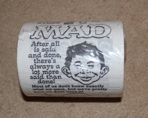 Papel higiénico vintage Mad Magazine personaje novedad mordaza regalo elefante blanco - Imagen 1 de 2