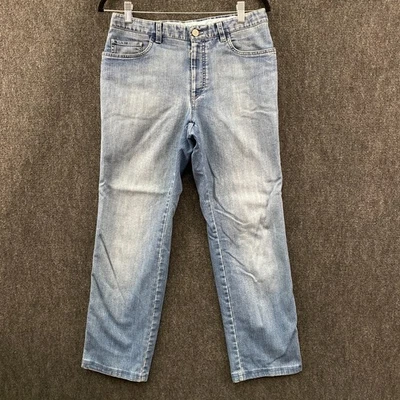 Brioni Stelvio Mens Size 48 Boot Cut Jeans Light Blue Denim Zip Fly Hemmed Italy - image 1 of 4