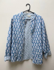 East Quilted Jacket Floral Large 16 18 - Picture 1 of 6
