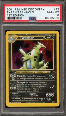 Pokemon Tyranitar Neo Discovery 1st Edition Holo Rare #12 PSA 8 - Image 1 of 2