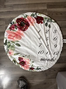 Baby Neugeborenes Säugling Blumen Meilenstein Decke Matte Fotografie monatliches Wachstum - Bild 1 von 2
