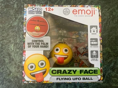 Emoji Crazy Face Flying UFO ball By World Tech Toys Brand New - Image 1 of 4