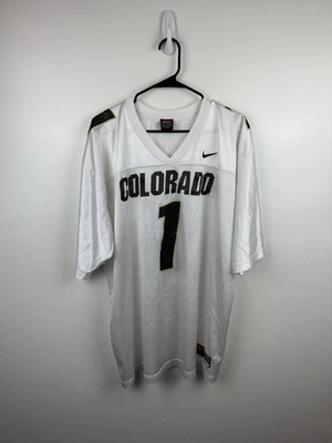 Vintage CU Boulder Colorado Buffaloes White Nike Stain Football Jersey Size XL - Image 1 of 4