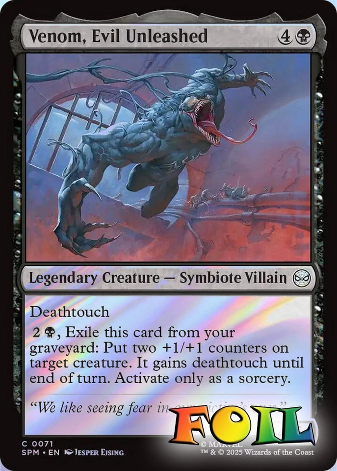 Venom, Evil Unleashed 0071 MTG Marvel's Spider-Man Common NP Foil - Image 1 of 1