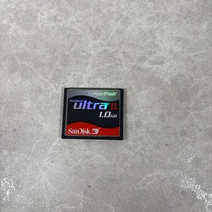 SANDISK ULTRA II 1GB COMPACT FLASH MEMORY CARD used VgC 1.0gb vintage card - Picture 1 of 4