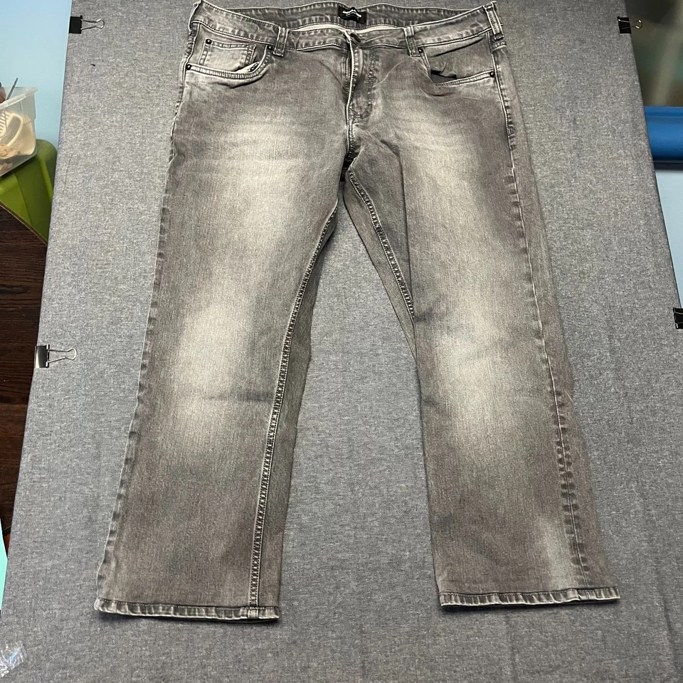 Jack & Jones Clark Men's Jeans Size 38x34 Grey Denim Regular Fit Straight Leg - Image 1 of 4