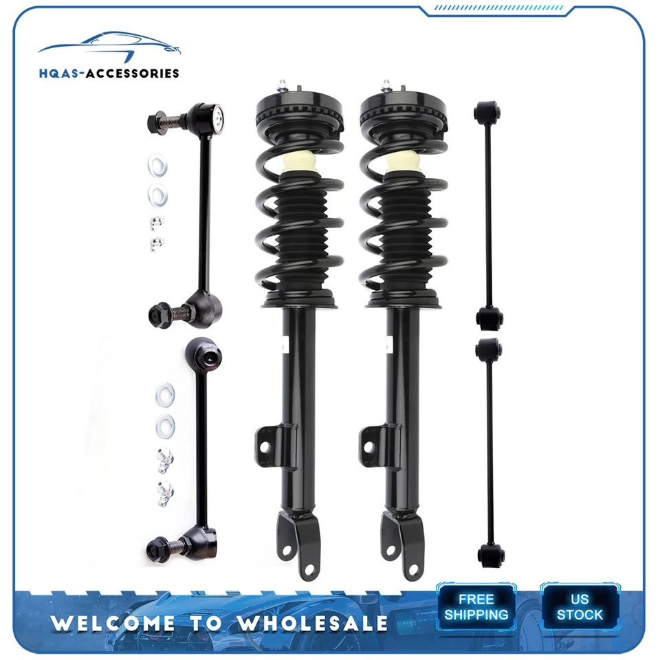 6pcs For 2012-2017 Dodge Charger Front Complete Struts Rear Sway Stabilizer Bars - Image 1 of 1