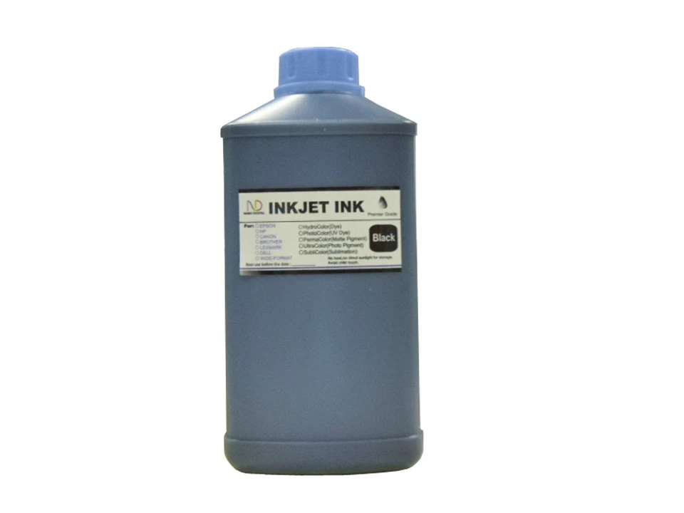 1 Liter ND® Black Refill Dye Ink for Dell Xerox Kodak HP Canon Printers  - Image 1 of 1