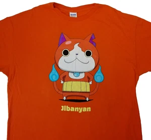 Jibanyan Yo-Kai Watch Nintendo 3DS Game Promo Tee T-Shirt Mens Size XL Orange - Picture 1 of 12