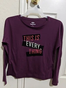 Old Navy Plum Long Sleeve Lightweight Ladies Teen Girls Shirt Top Size S - Picture 1 of 2