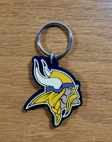 MINNESOTA VIKINGS Soft PVC Rubber Team Logo NFL Football Key Ring Key Chain Cover