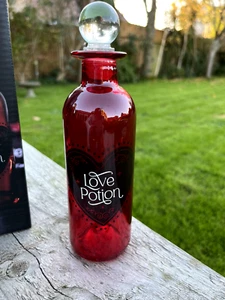 Glasflasche Hexen Hexenzauber Deko Glas Liebestrank Flasche verpackt - Bild 1 von 3