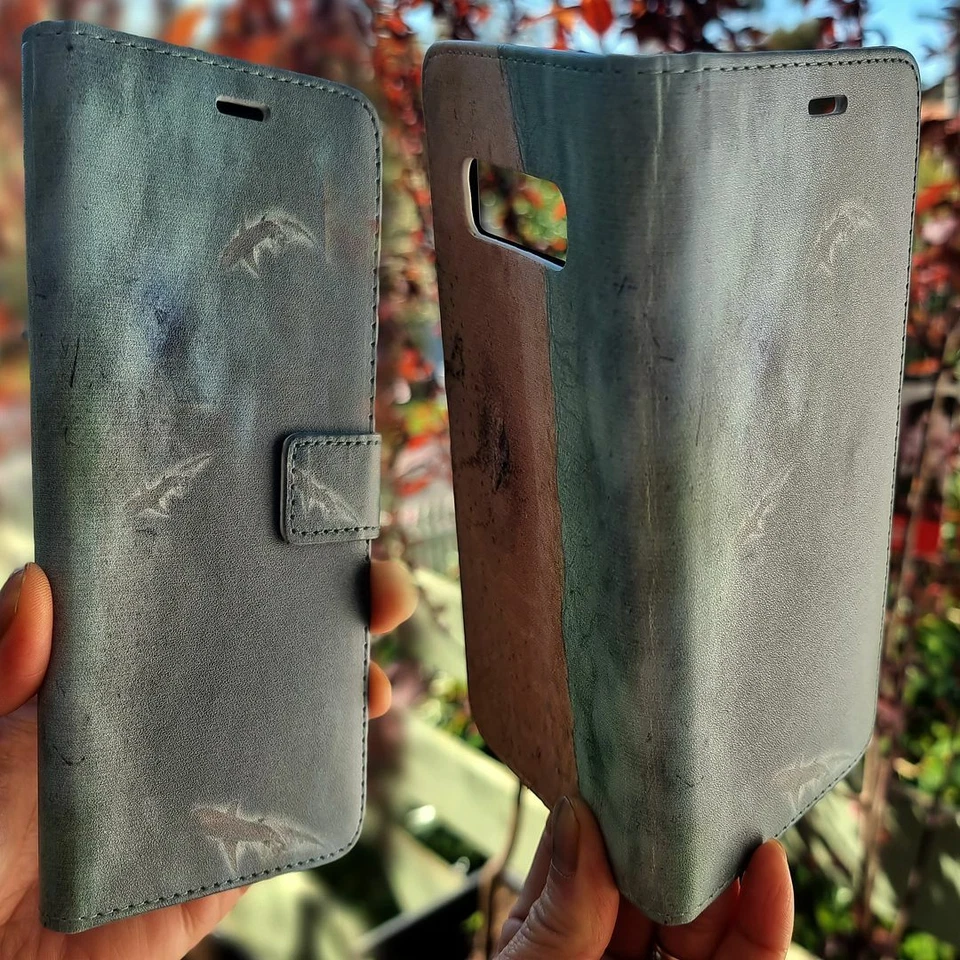 For Sony Xperia Series Wallet Phone Cover Shark Sighting On Beach Seashore FC09 - image 1 of 1