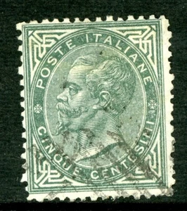 Italy 1863 Definitive 5¢ Slate Green Scott #26 VFU Q274 - Picture 1 of 6