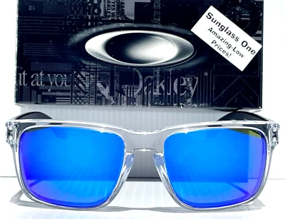 NEW Oakley HOLBROOK Clear POLARIZED Galaxy Blue Mirror Lens Sunglass 9102 - Image 1 of 4