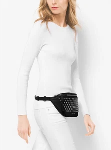 Michael Kors Bauchtasche Rhea schwarz Nieten schwarz - Bild 1 von 6