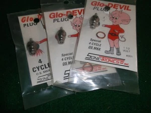 A LOT OF (3) NEW (GLO DEVIL) 4 CYCLE GLOW PLUGS for Model airplane Engs. - Picture 1 of 3