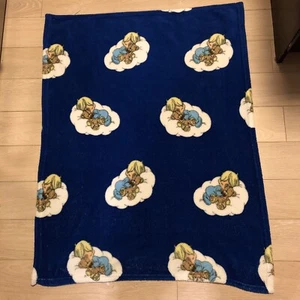 Precious Moments Soft Blue Sleeping Baby Boy Security Blanket Fleece 40”x30” - Picture 1 of 3
