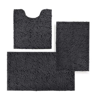 Bathroom Rugs Sets 3 Piece Mats for Non Slip Thick Chenille Soft and Absorbent - Picture 1 of 7