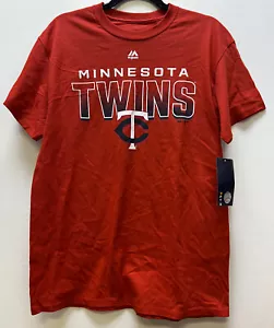 MINNESOTA TWINS Majestic Men's RED 100% COTTON T-Shirt MEDIUM (064) - Picture 1 of 4