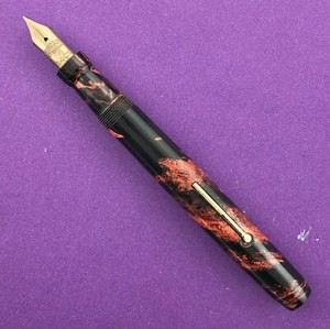 Big Swan 44 New Old Stock Mottled Fountain Pen No Cap Mabie Todd Stickered