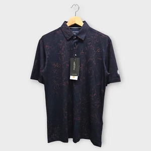Galvin Green Golf Men's Polo Shirt Murphy w/Logo (Navy/Orange) - Medium (M) - Picture 1 of 3