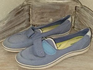 Grasshoppers EF 37413 Womens 7N Slip On Loafers Denim Blue Casual Comfort - Picture 1 of 4