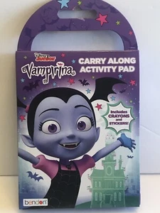 Vampirina Carry Along Activity Pad mit Aufklebern & Buntstiften - Griff zum Tragen - Neu - Bild 1 von 6