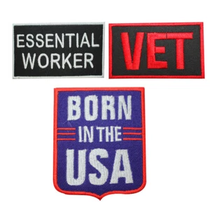 Words Slogan Letters Patch Embroidered Patch Iron On/Sew On Patch - Picture 1 of 4