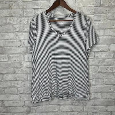 Camiseta Eddie Bauer Tryout XL Negra Blanca Manga Corta Camiseta Lujo Algodón Modal Foto 1 de 4