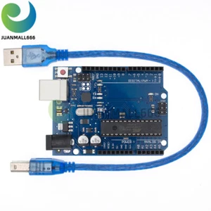 MEGA328P MCU ATmega16U2 Development Board + USB Cable for Arduino UNO R3 Boards - Picture 1 of 6