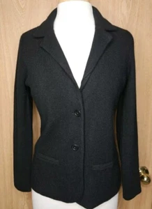Charter Club 100% Cashmere Sweater button Blazer Black Petite M NWT $269 Msrp - Picture 1 of 4