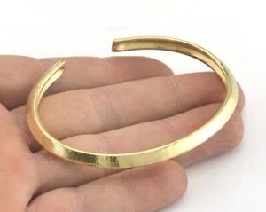 Pulsera ajustable de latón crudo (65 mm tamaño interior - ajustable) OZ3180 - Imagen 1 de 2