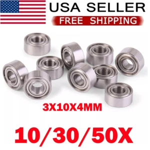 10/30/50 pack 3x10x4mm 623ZZ Fishing Reel Ball Bearing Stainless NEW - Picture 1 of 15