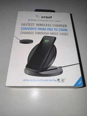 Crest TYLT Convertible Charging Pad + Stand Fastest Wireless Smartphone Charger. - Image 1 of 4