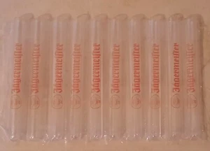 Jagermeister Juego de 10 Tubo de Ensayo Plástico Transparente Naranja Logo Shot Glasses Nuevo - Imagen 1 de 2