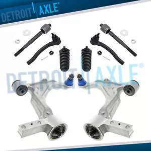Front Lower Control Arms Tie Rod Ends Suspension Kit for 2007 - 2013 Acura MDX - Picture 1 of 7