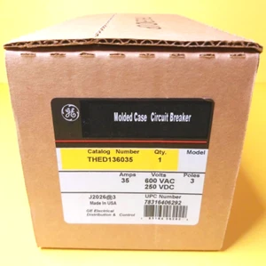 ⚡100% BRANDNEU⚡ GENERAL ELECTRIC GE THED136035 35A 3P 600VAC SCHUTZSCHALTER ⚡ - Bild 1 von 7