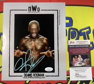DENNIS RODMAN Autographed METALLIC Custom Promo Edit 8x10 Photo w/JSA COA - Picture 1 of 3