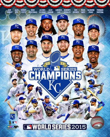 KANSAS CITY ROYALS WORLD SERIES CHAMPS 12-Player Premium POSTER 20x24 Edition Cover
