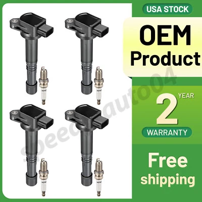 4 paquetes de bobinas de encendido y bujías UF583 para Honda Accord 2003-2007 2,4 L l4 Foto 1 de 4